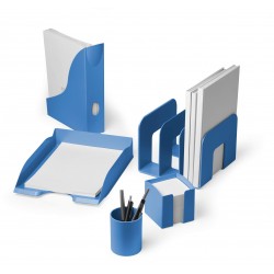 Durable zásobník na papírové bločky ECO, modrá, plast, 100 x 100 mm