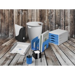 Durable zásobník na papírové bločky ECO, modrá, plast, 100 x 100 mm