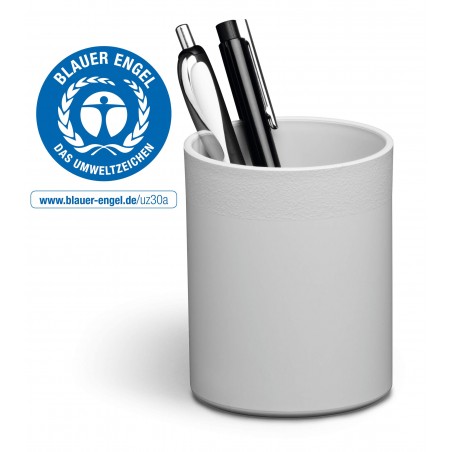 Durable stojánek na tužky ECO , šedá, plast, průměr 80 mm