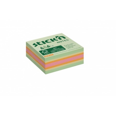 Hopax samolepící kostky FSC, rozměr 51x51 mm, pastelový lesní mix, 240 lístků