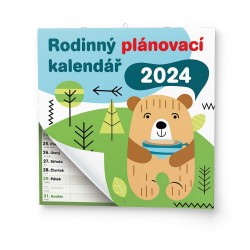 Nástěnný Rodinný plánovací kalendář 2024 - BNL10