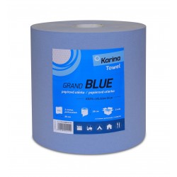 Grand Blue, 2 vrstvá modrá papírová utěrka průmyslová role, návin 230 m
