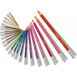 STABILO CarbOthello Křídová pastelka, profesionální sada pastelek 12 barev, kovová krabička