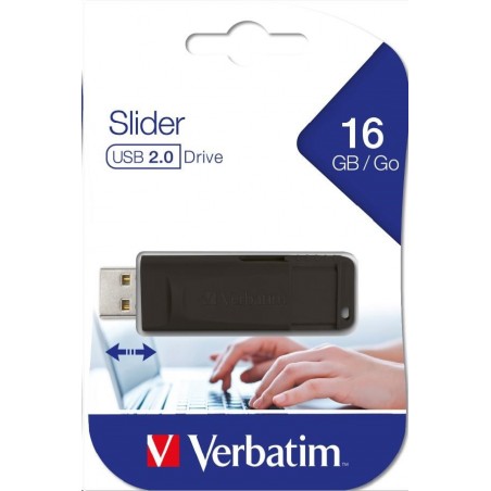 Flashdisk Verbatim Store'n' Go Slider 16GB černý, 2.0