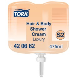 Tork Premium 420662, tekuté mýdlo luxusní na vlasy a tělo 3v1, Arganová vanilka, Mini, 475ml, S2
