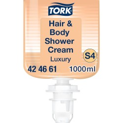 Tork 424661, tekuté mýdlo luxusní na vlasy a tělo 3v1, Arganová vanilka, 1litr, S4