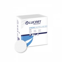 Lucart Strong Gastro Line, ubrousky pro restaurace bílé 18x18 cm, 1-vrstvé / 600 ks