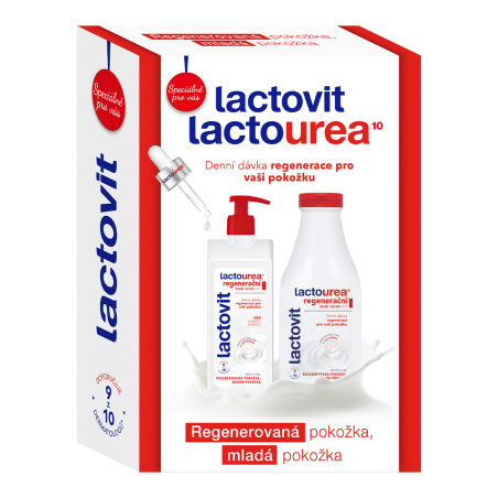 Lactovit Lactourea - sada, sprchový gel a tělové mléko, 500 ml + 400 ml