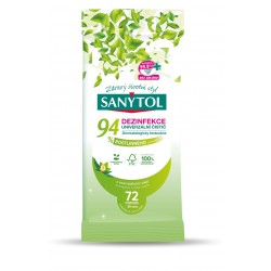 Sanytol - univerzální čisticí utěrky 94 % rostlinného původu, 72 ks