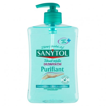 Sanytol - dezinfekční mýdlo Purifiant, 500 ml s dávkovačem, hypoalergenní