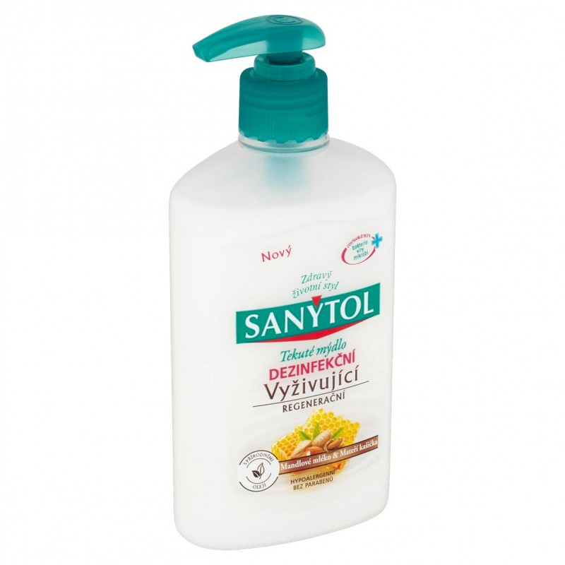 Sanytol dezinfekční mýdlo na ruce 250 ml s dávkovačem, vyživující regenerační