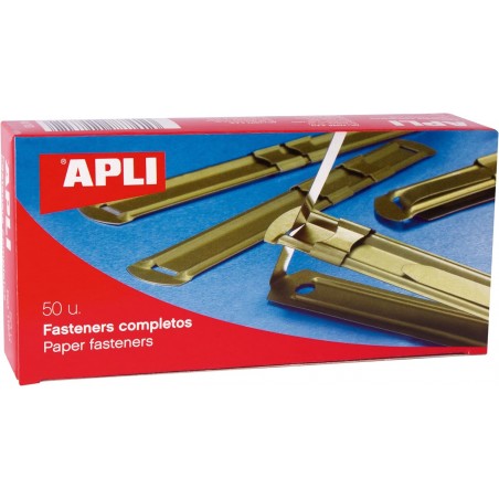 APLI Paper Fasteners, metalické rychlovázací spony na papír, 50 ks