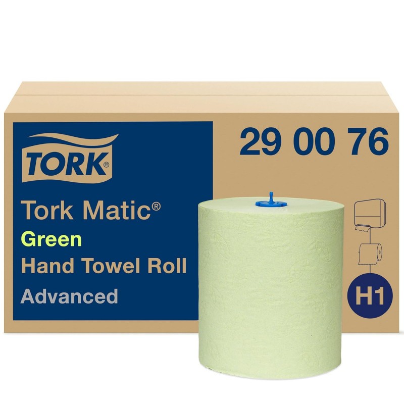Tork Matic 290076 / 120076 zelené papírové ručníky v roli Advanced, H1, karton 6 rolí