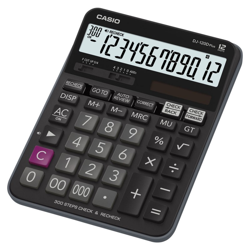 Casio DJ 120 D PLUS, stolní kalkulačka 12-ti místný LCD displej