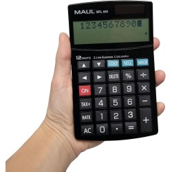 MAUL MTL 600, komerční výpočetní kalkulačka 12-místný 2 řádkový LCD Displej