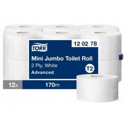 Tork 120278, Mini Jumbo , toaletní papír 2 vrstvý 12ks bílý, 170m, T2